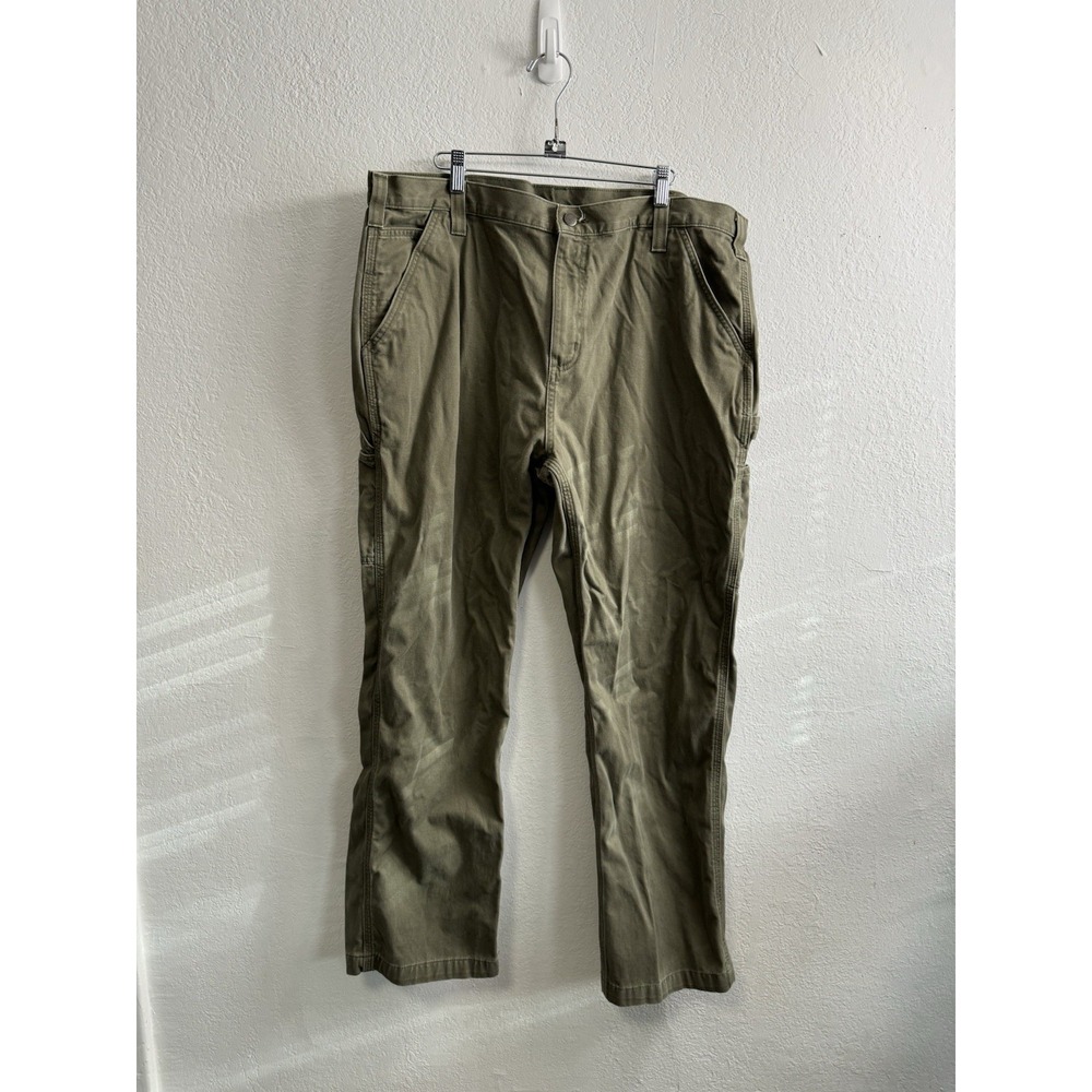 Carhartt Work Pants B324-ARG Green Men's‎ Size 40x30 Relaxed Fit Carpenter